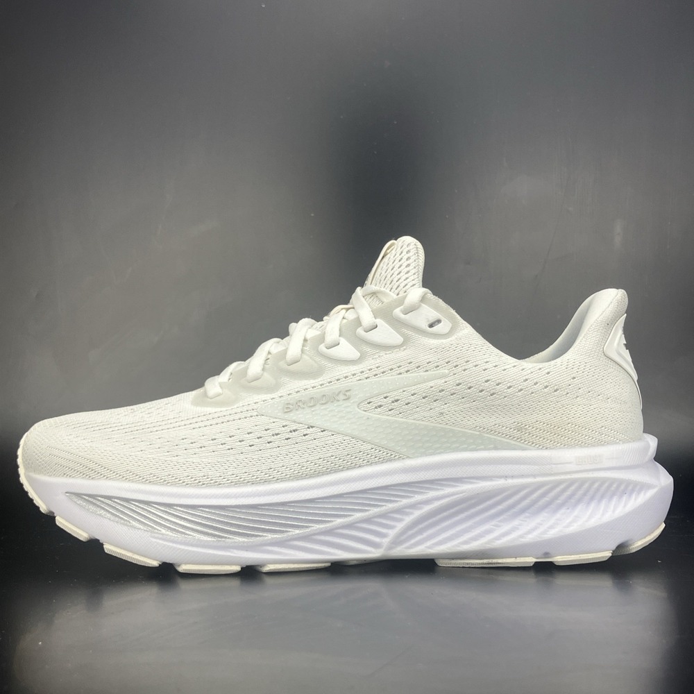 Brooks Ghost 17 Running Shoe - Women's Size 9 'White/White/Grey' (1204311B151)